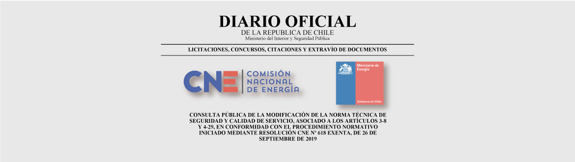 (Español) CNE amplía plazo de consulta pública de modificación de Norma Técnica de Seguridad y Calidad de Servicio