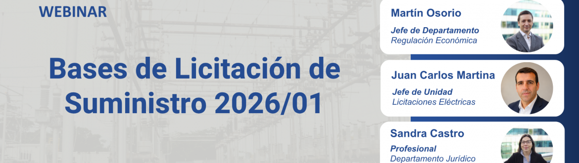 Invitación al Webinar sobre las Bases de Licitación de Suministro 2026/01